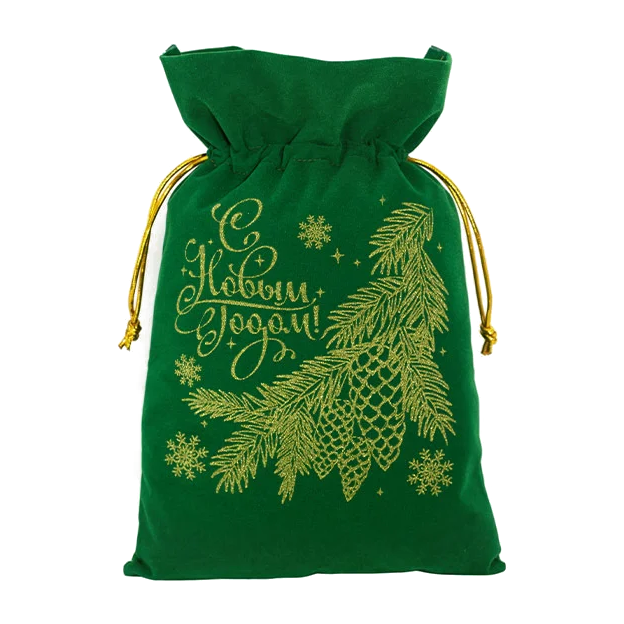 Бархат Зеленый Еловая ветка
